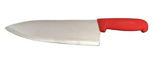 lot 1614 image: 10 Chef Knife -- Greban - Razor Sharp Commercial Kitchen Cutlery - Cooks Knives (red