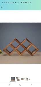 lot 5006 image: Lxrzls Wine Rack Creative Grid-Like Pine Wood Wine Holder Home Decorations Wine Rack can accommodate Multiple Wine Bottles, Without a red Wine (Color  Carbon Baking Color