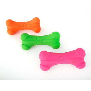 lot 5075 image: Hartz Dura Play Large Bone Dog Toy With Bacon Scent And Squeaker 3 Pack