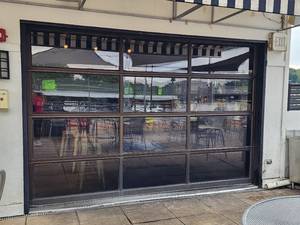 lot 9112 image: Clopay Bronze and Glass Garage Door