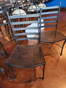 lot 21560 image: Lot of 2 Metal Patio Chairs