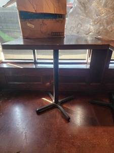lot 21611 image: Solid Wood Bar Height Table
