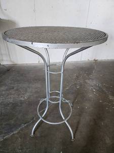 lot 29562 image: Lof Of 2 Silver Bar Height Tables