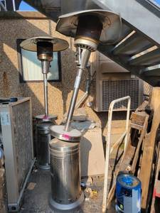 lot 18831 image: Lot of 2 Guangdong PG188H Propane Gas Patio Heaters