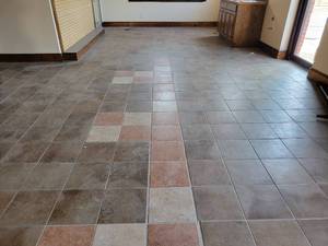 lot 29568 image: Entire Room Of 12in Floor Tiles