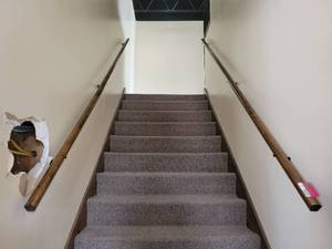 lot 29569 image: Lot of 2 Wooden Hand Railings, 10ft Each