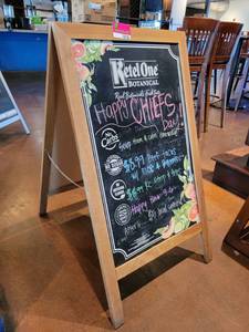 lot 18786 image: Heavy Duty Wooden Framed Double-Sided&nbspA-Frame, Chalkboard&nbsp
