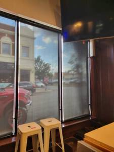 lot 18812 image: Lot of 3 Long Black Blinds, 39in W