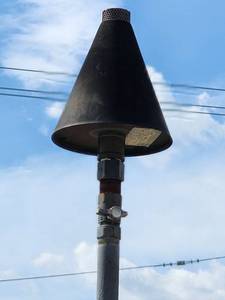lot 29081 image: Set of 2 Big Kahuna Black Cone Permanent Gas Tiki Torch