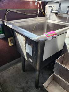 lot 29003 image: John Boos Single Well Stainless Steel Sink