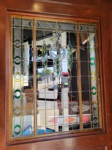 lot 18780 image: 46in Stained Glass Window, Green