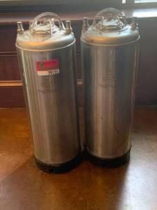 lot 29135 image: Lot of 2 Cornelius Kegs Thirst Extinguisher Decanters