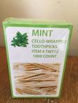 Case of 12 wrapped mint toothpicks boxs...