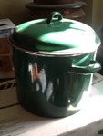 Green ceramic pot