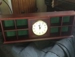 Display case with clock display golf balls or other items very unique