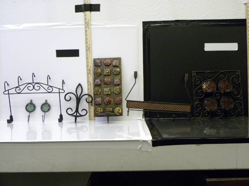 lot 7024 image: Misc. Metallic Hangable Items. See Description and Pictures.