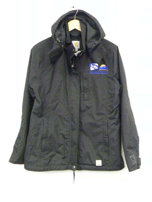 lot 7114 image: Carhartt jacket. Zips. Buttons. Removeable Hood Included.