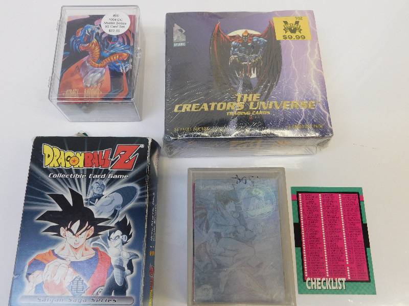lot 7217 image: Collectable Card Sets. Dragon Ball Z  X-Men  Batman  The Creaters Universe