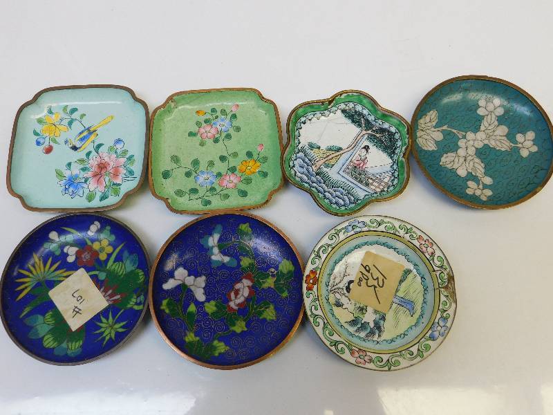 lot 7219 image: Cloisonne Bundle #2 - 7 Ornate Coasters