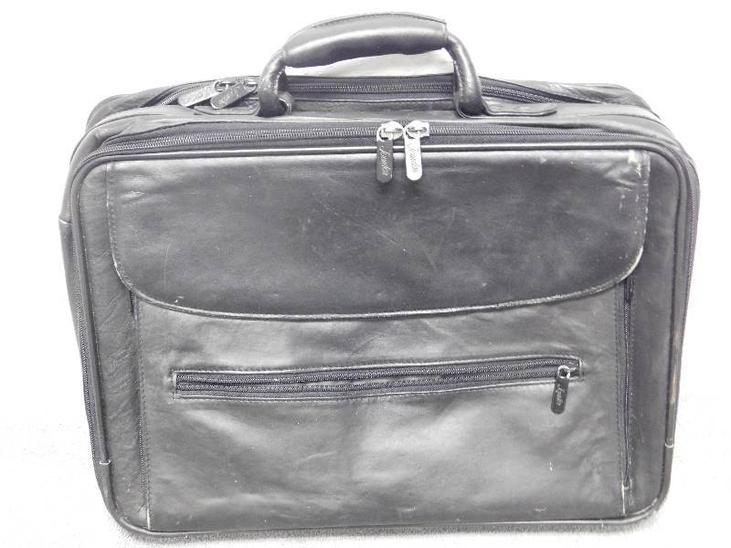 lot 7153 image: Jourdan Brand Leather Laptop Briefcase.
