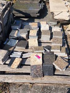 lot 12034 image: Lot of Assorted Remnants Pieces of Granite