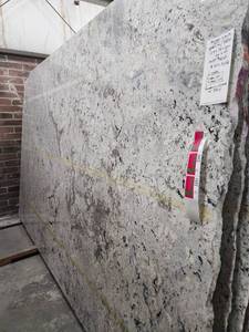 lot 3344 image: Lot Of 2 Slabs of Aspen White Granite, Polished