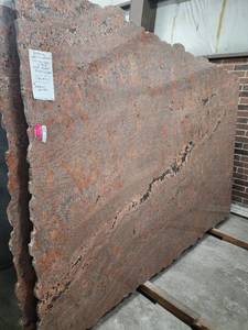 lot 3346 image: Lot of 2 Slabs Of Bordeaux Granite, Polished