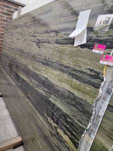 lot 3362 image: Lot of 2 Slabs of&nbspBamboo Green Quartz, Polished
