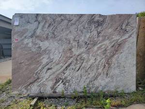 lot 9320 image: Lot of 2 White Thunder Polished Granite Slabs