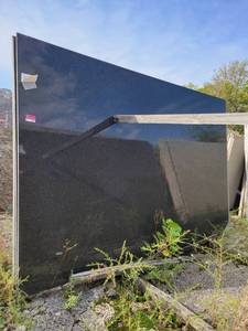 lot 9322 image: Lot of 5 Black Pearl Polished Granite Slabs
