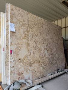 lot 9358 image: Lot of 6 Sino Yello Polished Marble Slabs