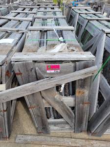 lot 9366 image: Crate of Tan Brown Polished Granite Pre Fab Countertops, 12