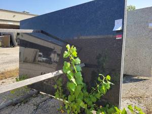 lot 7122 image: Lot of 3 Slabs of Coffee Brown Granite, Polished