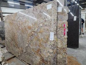 lot 3274 image: Lot of 3 Slabs Of Typhone Bardeaux Granite, Polished