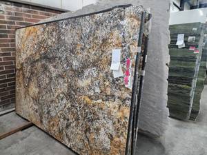 lot 3367 image: Lot of 3 Slabs of Carnival Granite, Polished