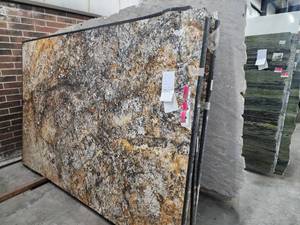 lot 3369 image: Lot of 2 Slabs of Carnival Granite, Polished
