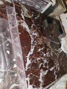 lot 5649 image: Crate of Rojo Alicantle and Rosso Levanto 12x12 Granite Tile