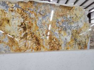 lot 3418 image: Lot of 3 Solarius Granite Slabs, Polished