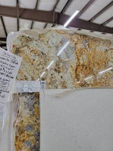 lot 3420 image: Lot of 3 Solarius Granite Slabs, Polished
