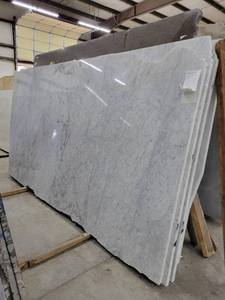 lot 3429 image: Lot of 2 White Corrora Marble Slabs