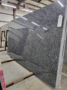 lot 3148 image: Lot of 2 Blue Pearl Granite Slabs, Polished