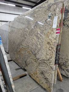 lot 3167 image: Lot of 3 Slabs of River Bordeaux Granite Slabs, Polished