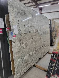 lot 3168 image: Lot of 1 Slab Of Minsk Green Granite, Polished