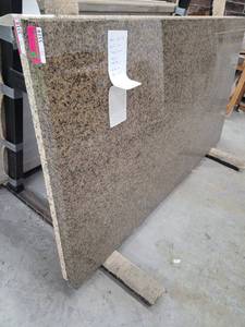 lot 5519 image: Lot of 2 Slabs of Kitchen Island Top Granite Tropical Brown