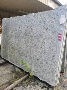 lot 7160 image: Lot of 3 Slabs of Dallas White Granite, Polished