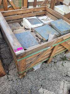 lot 7165 image: Crate of Assorted Brazilian Slate Tiles