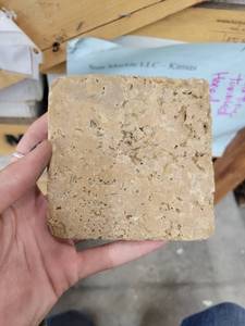 lot 5625 image: Crate of English Walnut 4 X 4 Honed Tiles