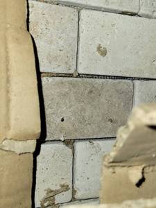 lot 5698 image: Crate of Mixed Travertine Tumbled Mosiac Tile, 2 x 4