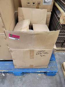 lot 5808 image: Box of Lenova White Ceramic Sinks, 3