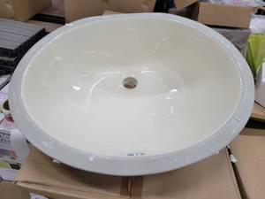 lot 5816 image: Lenova Bone White Ceramic Sink